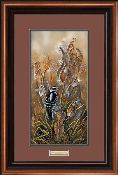 Downy Woodpecker with Milkweed Art Collection – Wild Wings