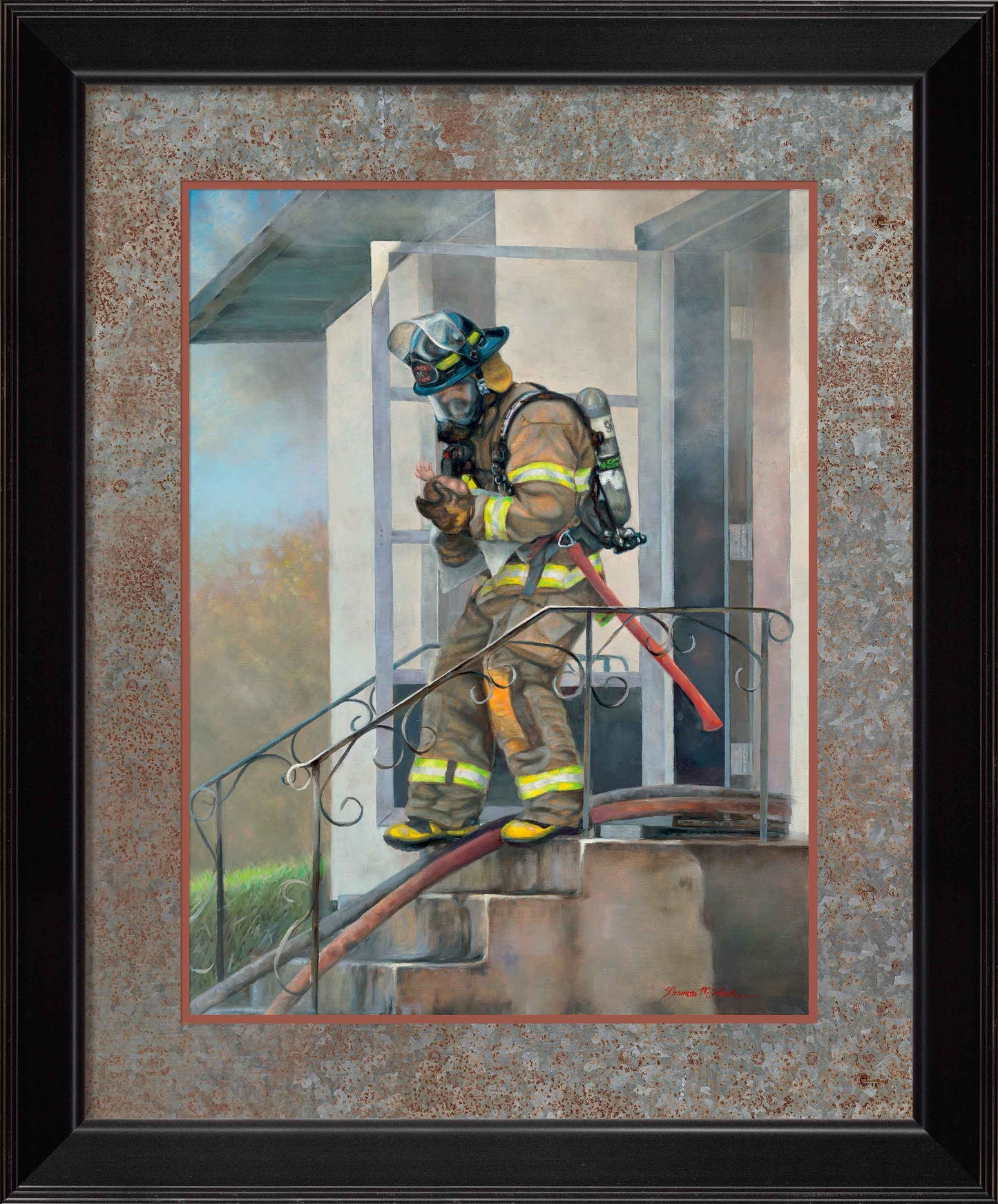 In Time—Firefighter and Baby