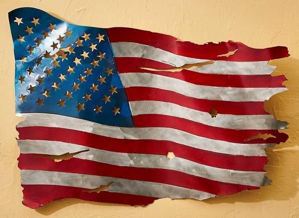 battle worn american flag