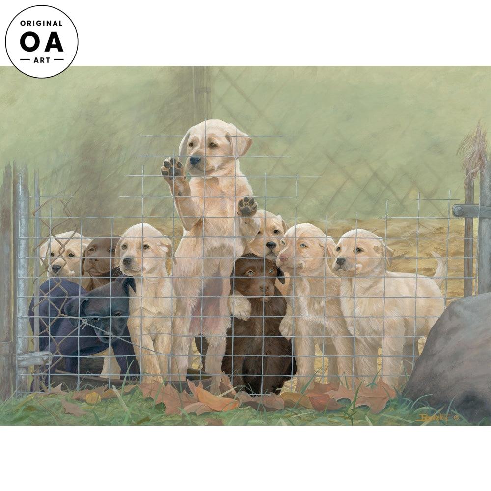 Pick Me—Lab Puppies Original Acrylic Painting - Wild Wings