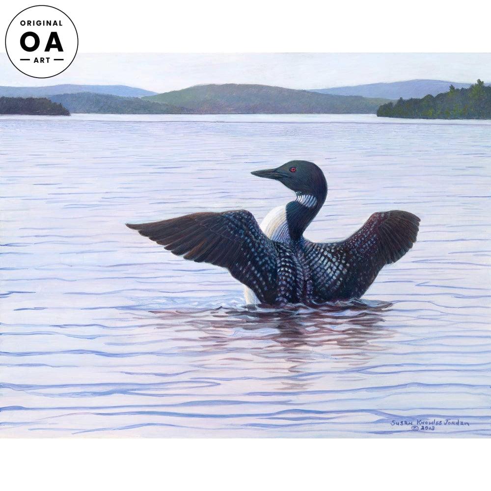 Stretching— Loon Original Acrylic Painting - Wild Wings