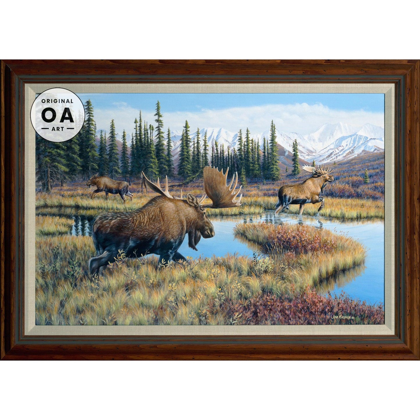 Time to Get-Moose Original Acrylic Painting - Wild Wings