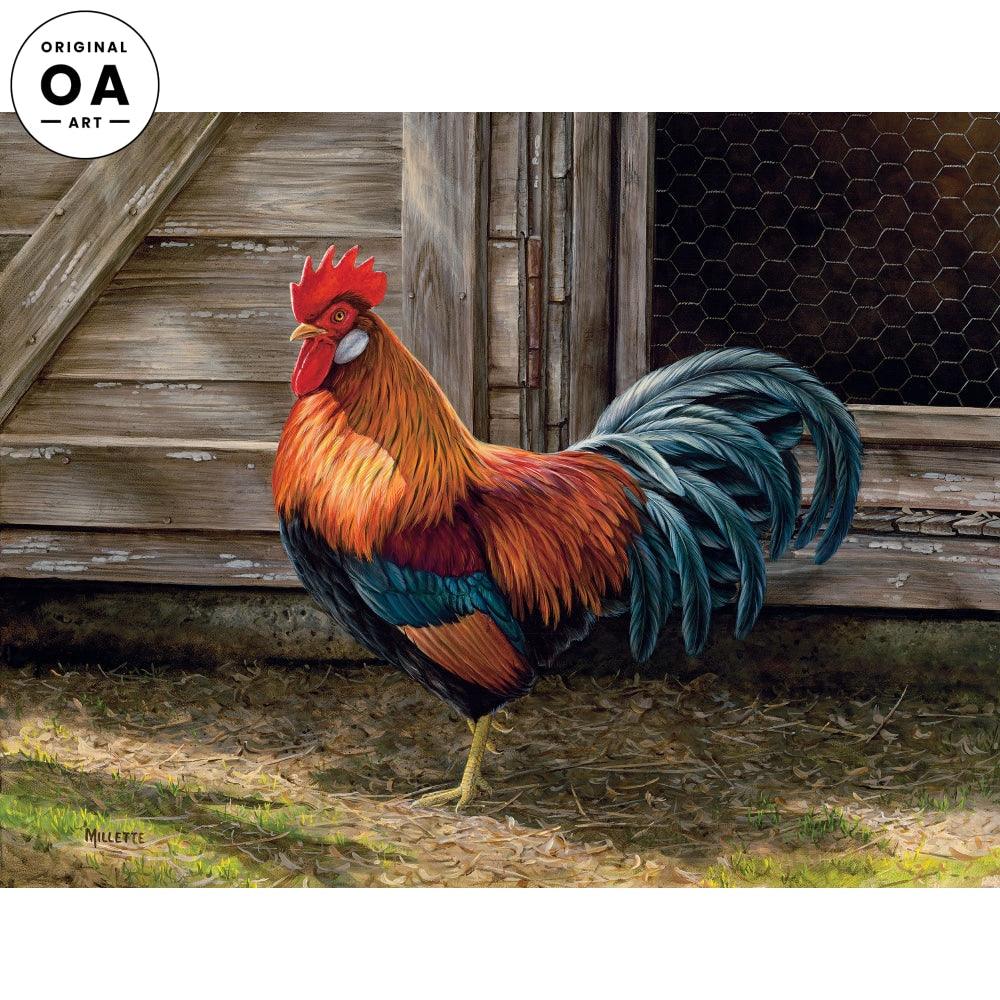 Leghorn—Light Brown Rooster Original Acrylic Painting - Wild Wings