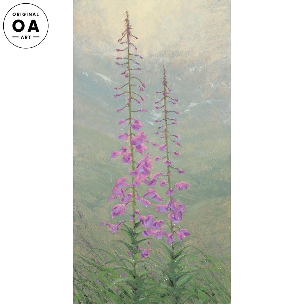 Alaskan Delphinium Original Oil Painting - Wild Wings