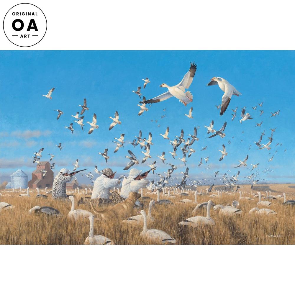 Springtime Snows—Snow Goose Hunters Original Oil Painting - Wild Wings