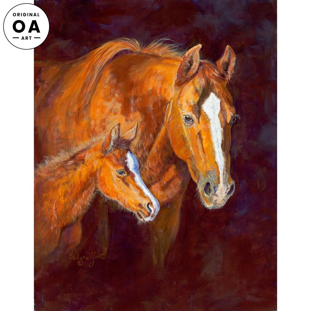 two horses in love painting