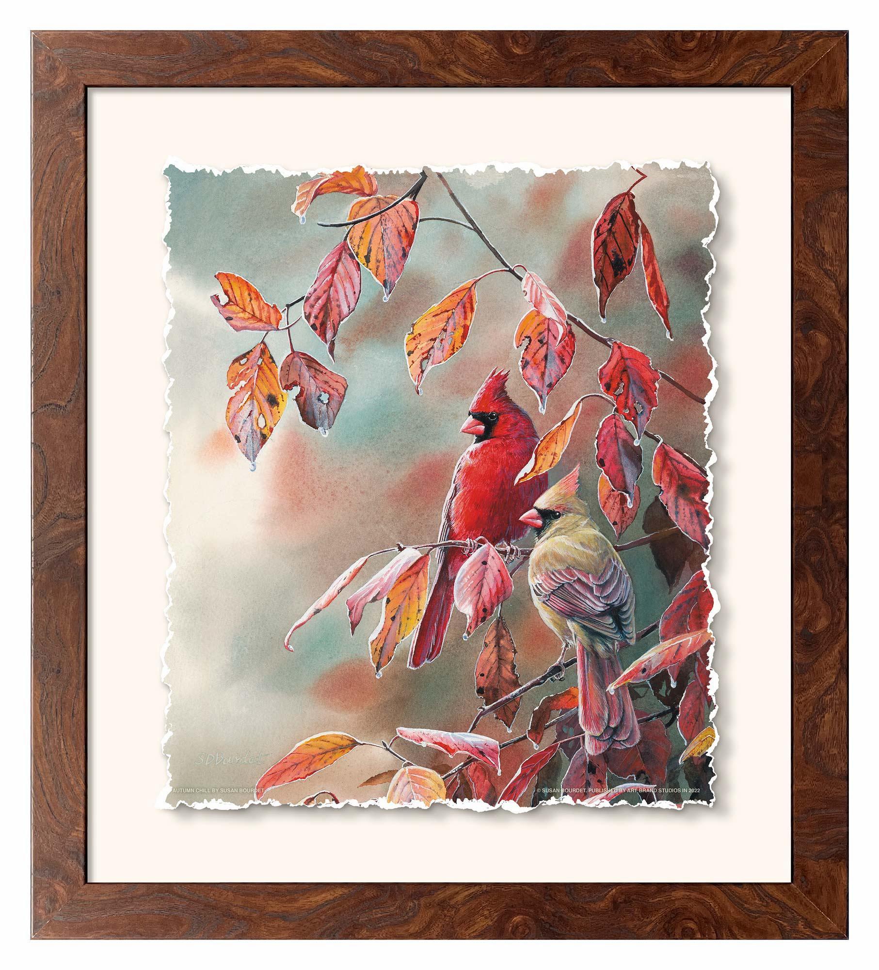 Easy Autumn Watercolor Birds - trying Meeden HOT PRESSED paper for