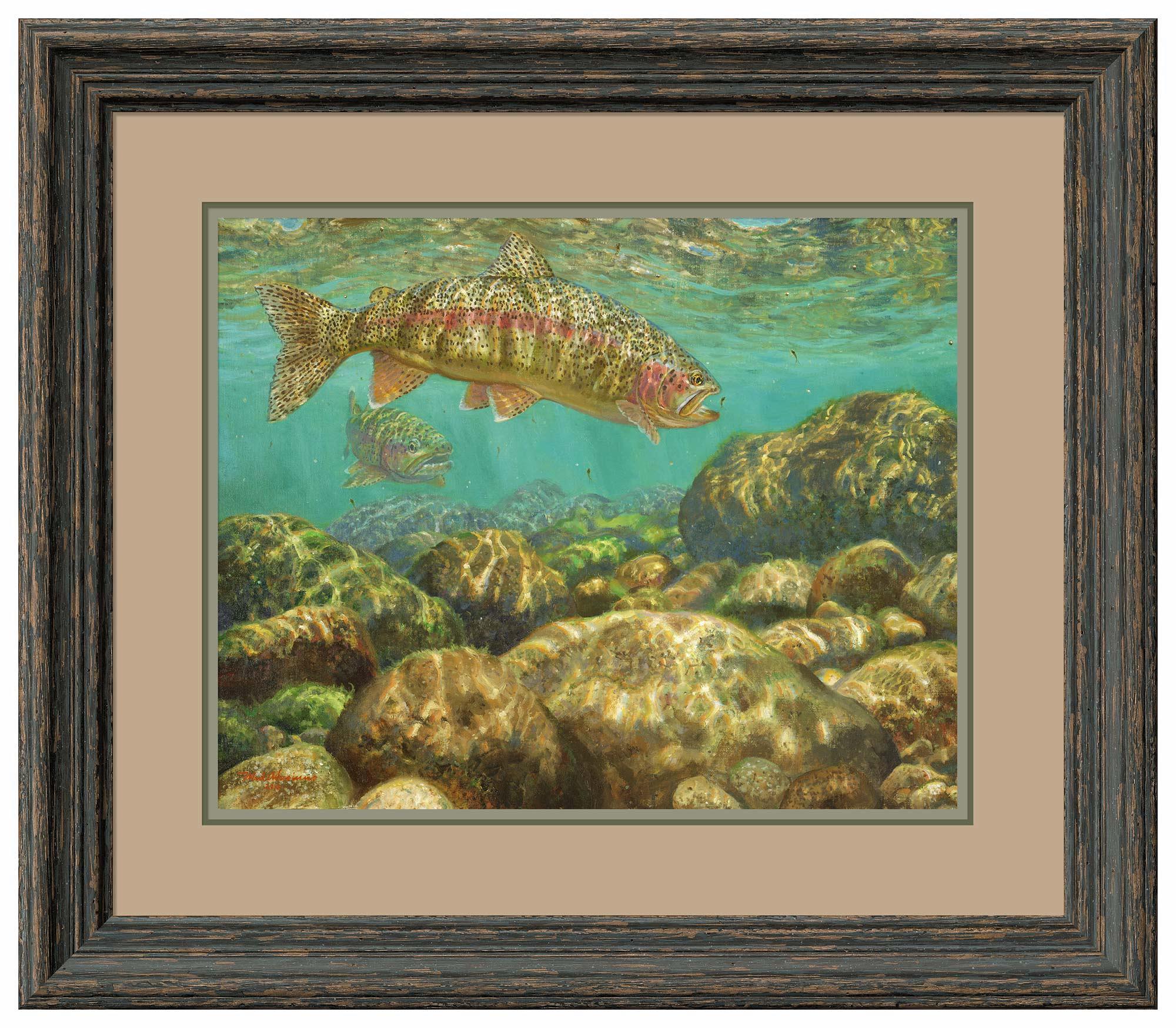 Baetis Feast-Rainbow Trout Limited Edition Paper Print – Wild Wings