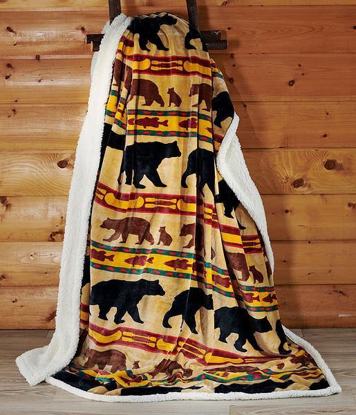 Black bear throw blanket hot sale