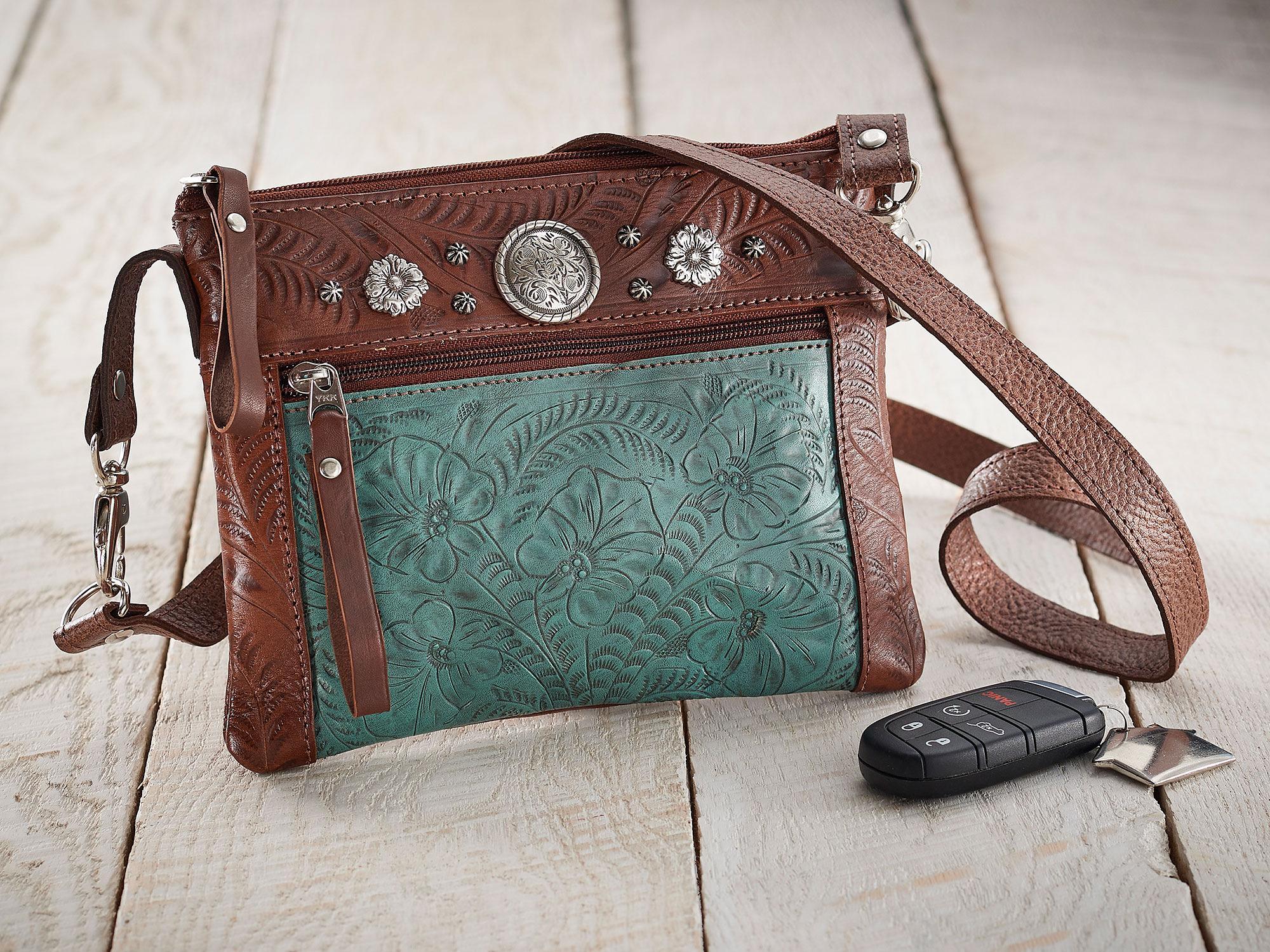 Trail leather crossbody online bag