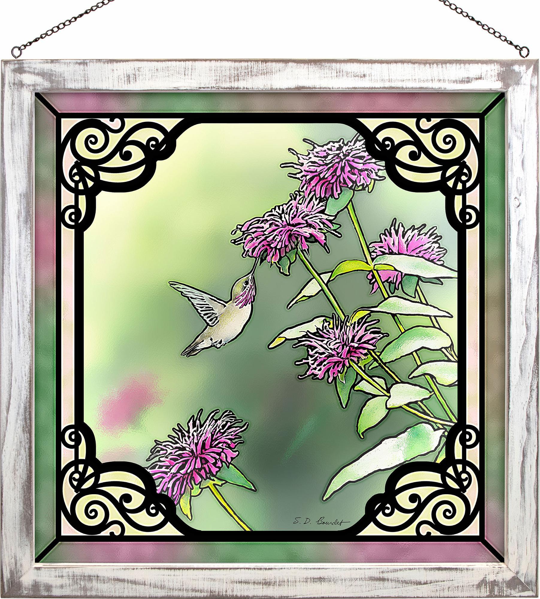 Calliope Hummingbird in Bee Balm