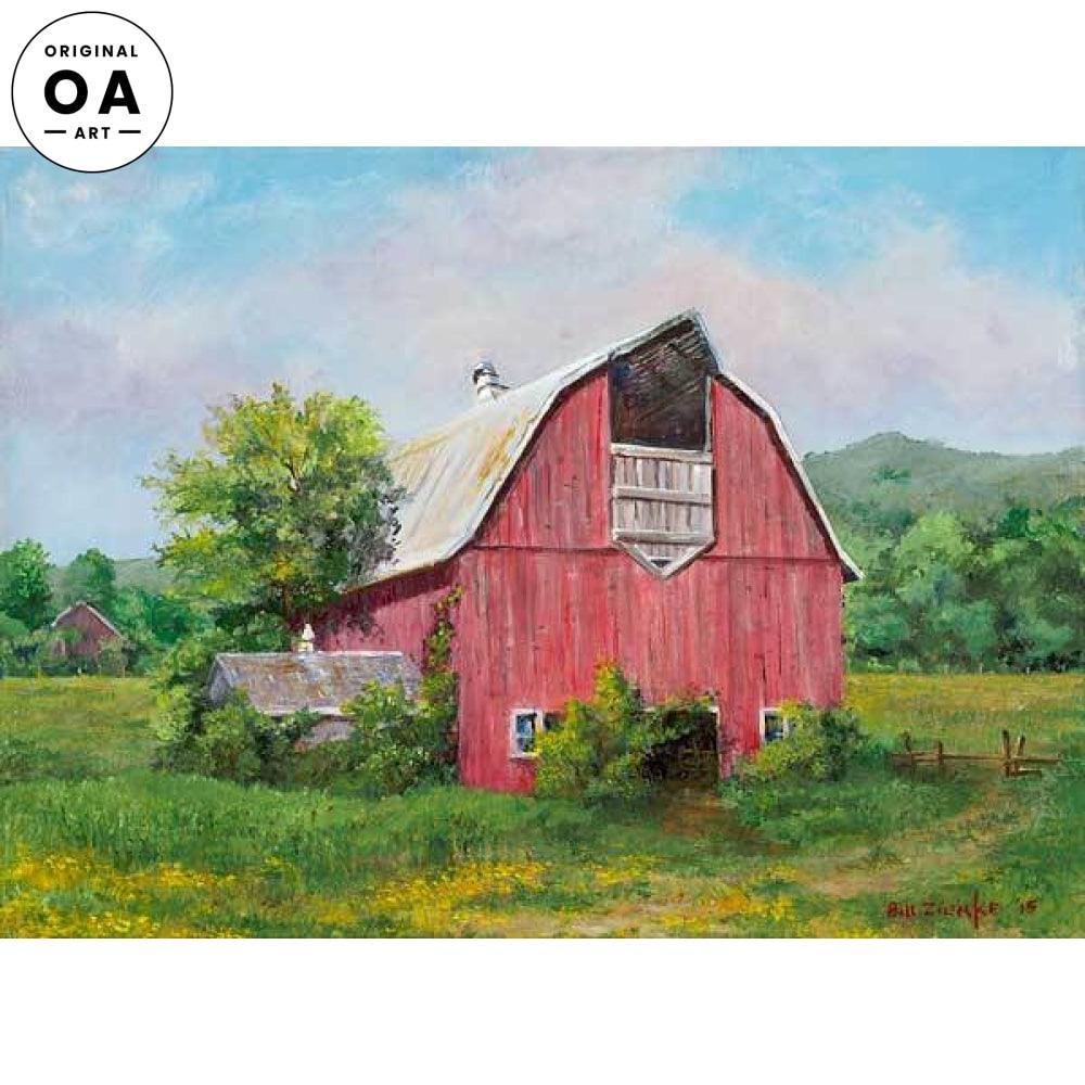 Coulee Barn—Milk House Original Acrylic Painting - Wild Wings