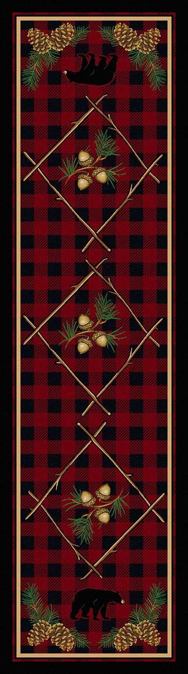 Red and Green Plaid Christmas Scatter Rug