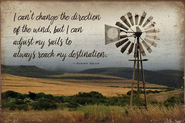 Direction - Windmill 12" x 18" Wood Sign - Wild Wings