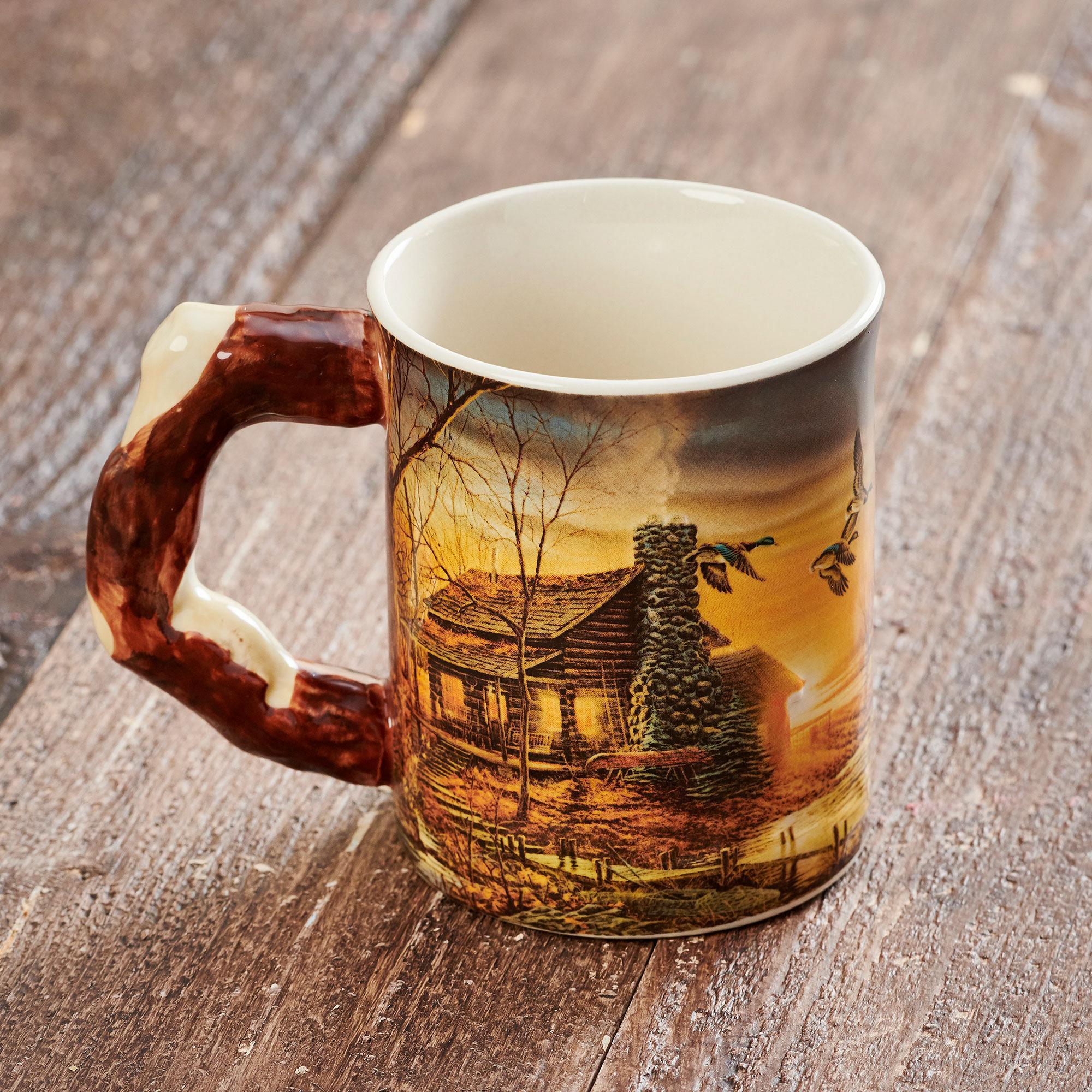 North Jetty Rain Coffee Mug by Robert Wilder Jr - Robert Wilder Jr