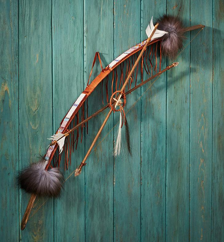 Brown Leather Navajo Bow & Arrow - Wild Wings