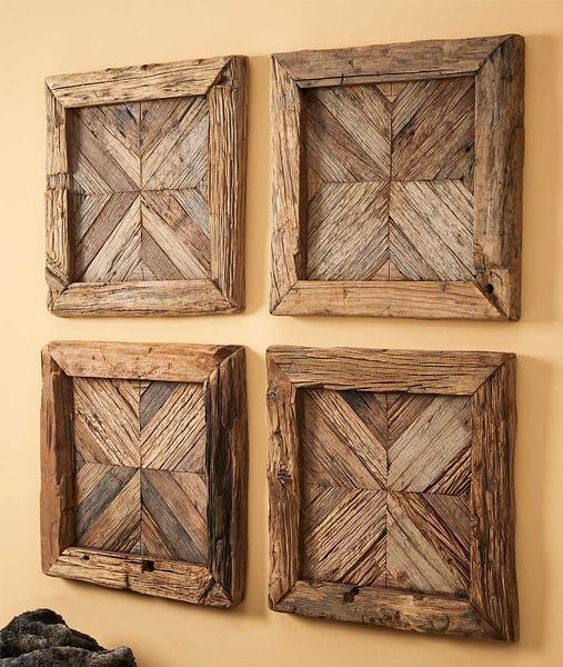 distressed wooden wall art