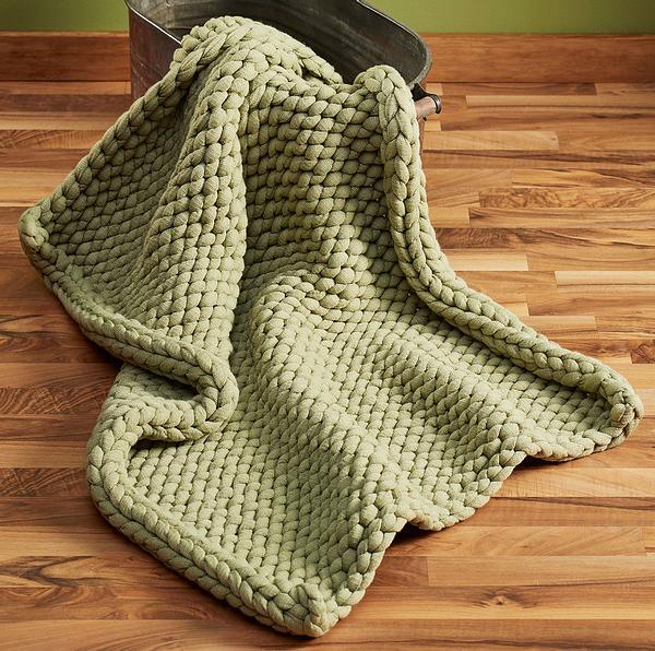 Sage chunky best sale knit blanket