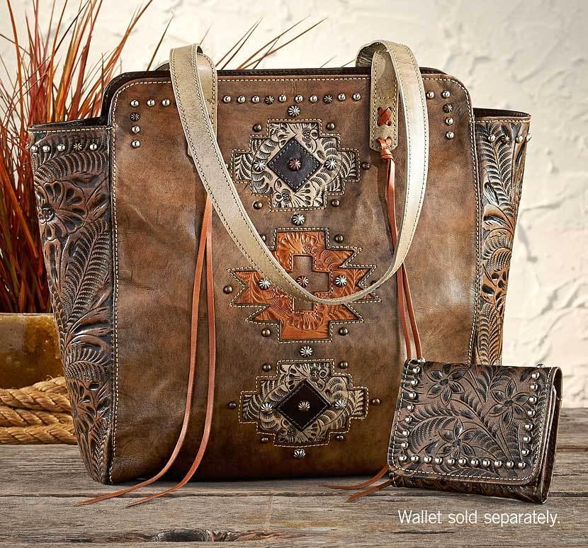 Handmade American Leather Tote Bag