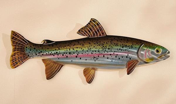 Fishing Art Trout Wall Decor,trout Art For - Metal Wall Art Rustic Home Decor  Trout Fishing Wall Art Ornament
