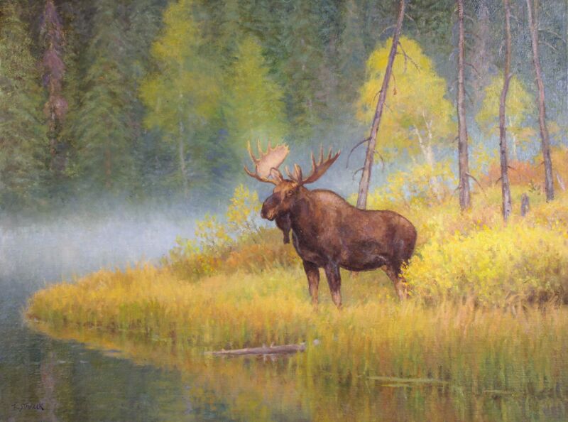 Autumn Bull—Moose by Lee Stroncek