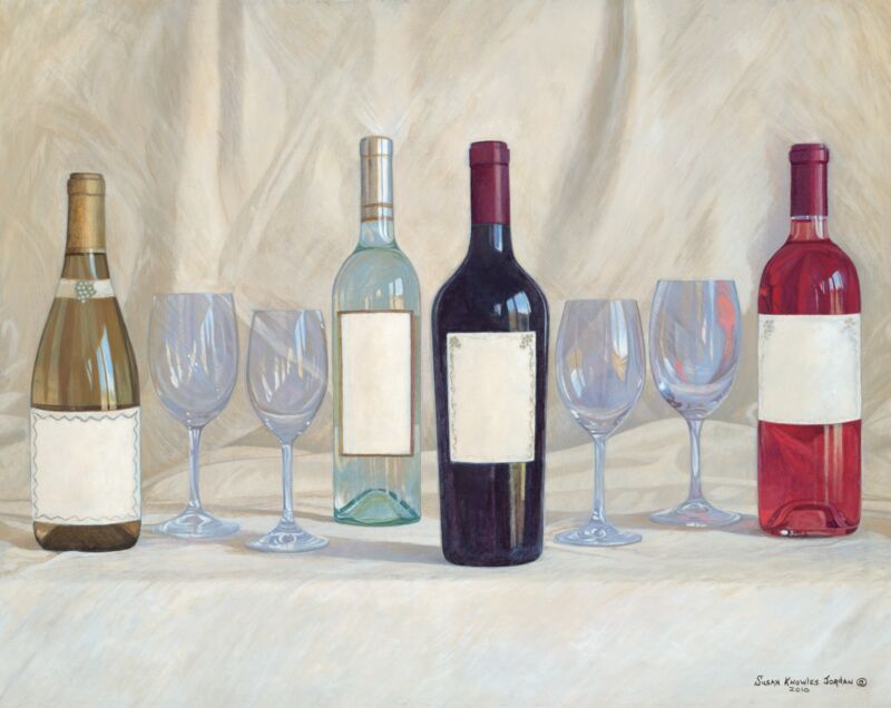 Family Ties—Wine Bottles by Susan Knowles-Jordan