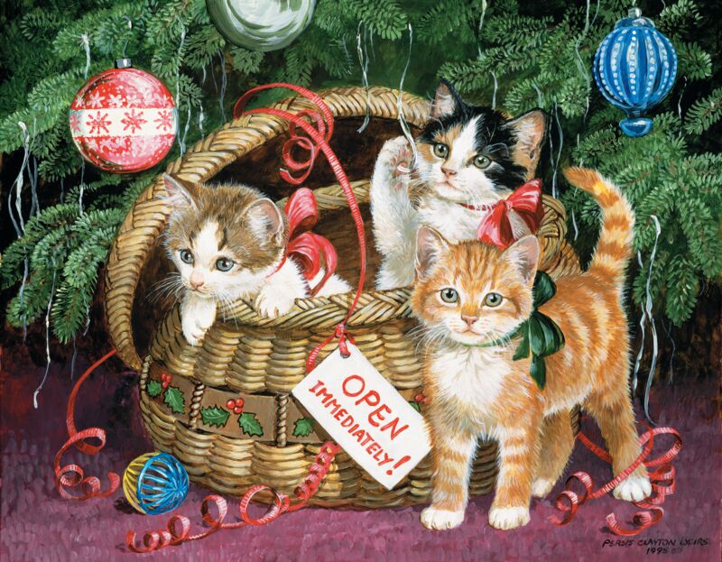 Holiday Basket—Kittens by Persis Clayton Weirs