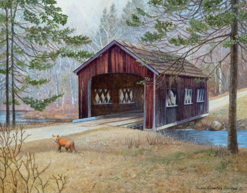 Leonard's Mill Bridge—Fox by Susan Knowles-Jordan