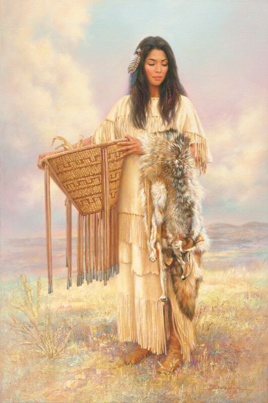 The Burden Basket - Native American by Russ Docken