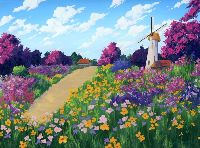 Windmill Flower Field