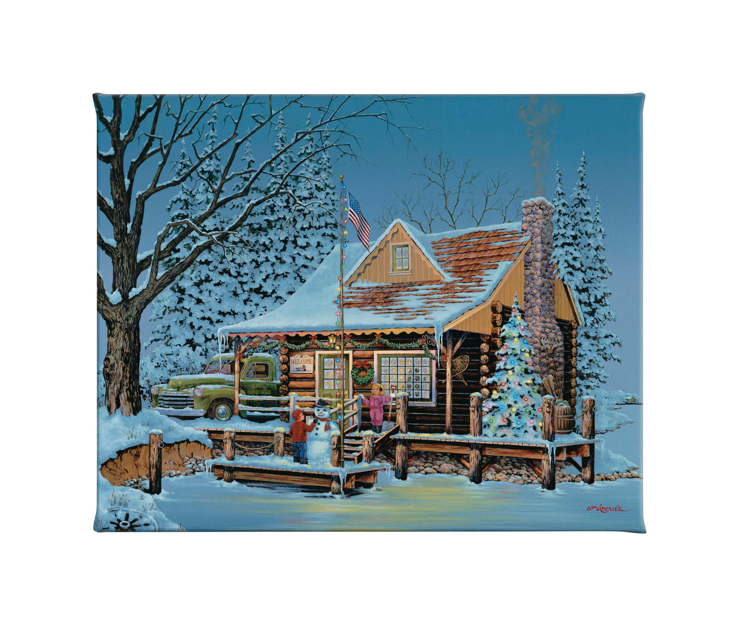 163791_CGW Christmas at Grandpap’s Cabin 16X20.5 Gallery Wrap Canvas_Mocked_F.jpg