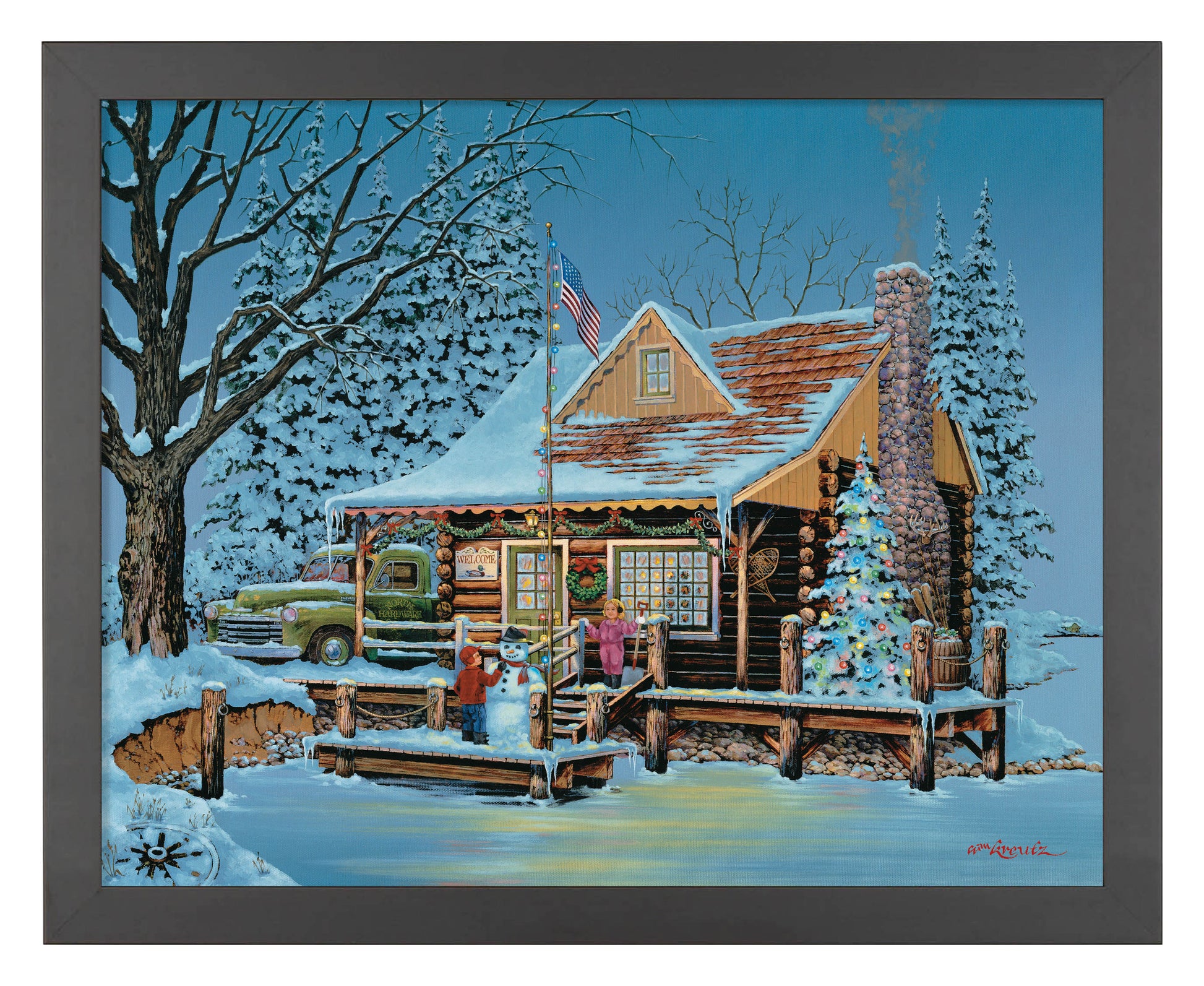 163847_Christmas at Grandpap's Cabin_11x14_FRA_Print_BF.jpg