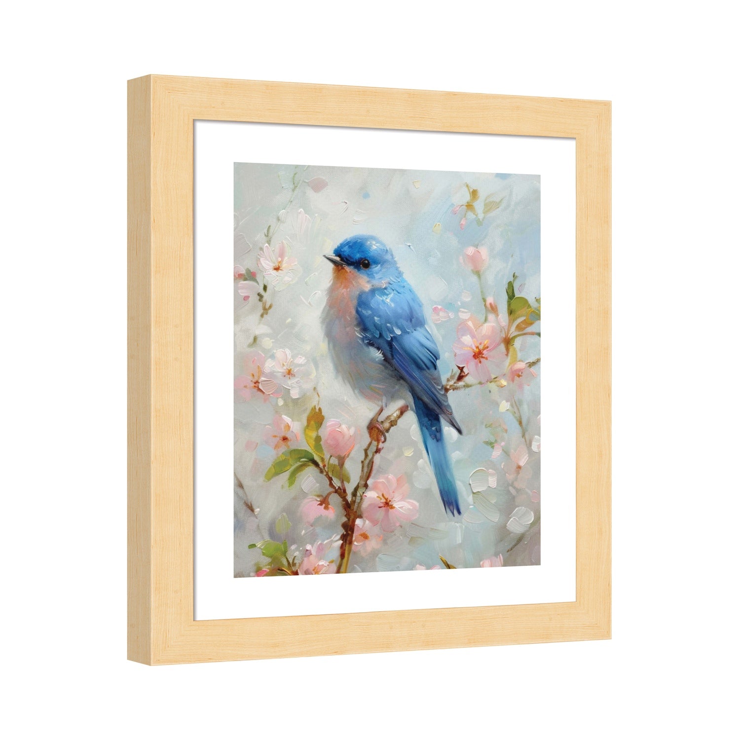 170013_FRA Serene Sojourn - Bluebird 16X20 Blonde Maple Framed Paper Print_Side BW74042.jpg