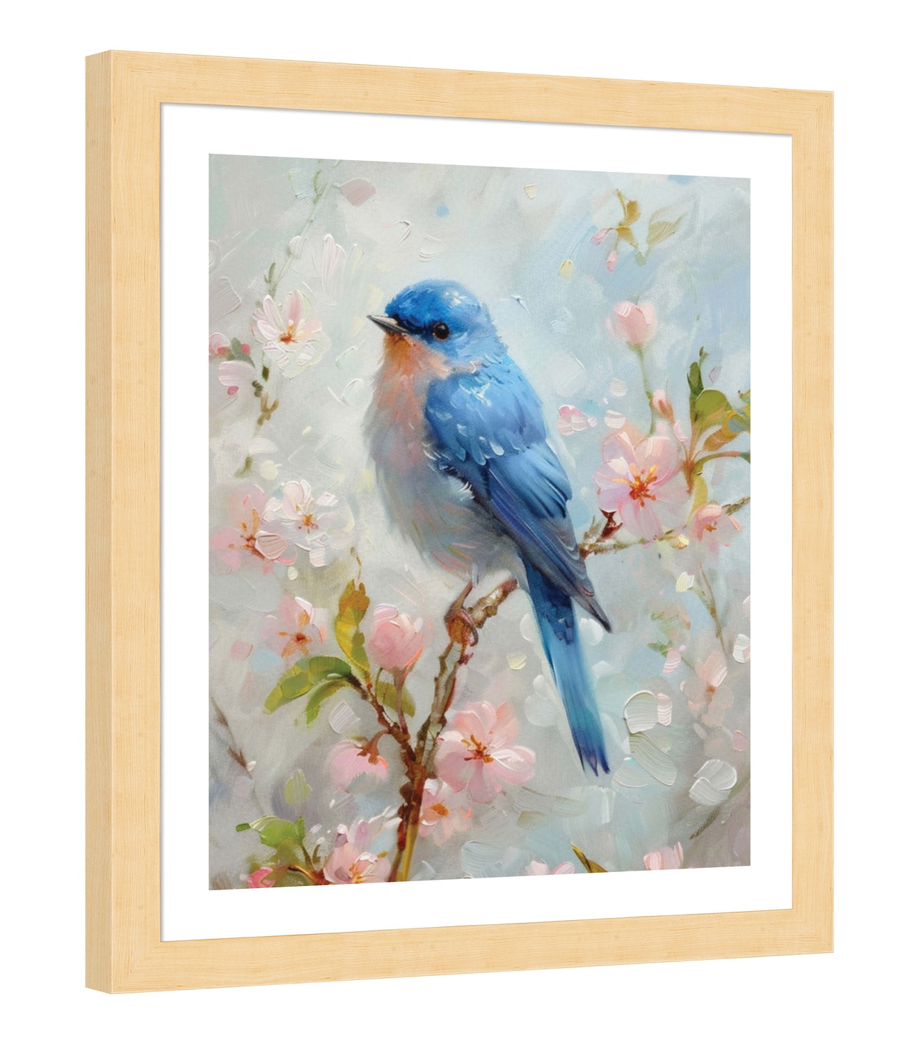 170019_FRA Serene Sojourn - Bluebird 24X30 Blonde Maple Framed Paper Print_Side BW74042.jpg