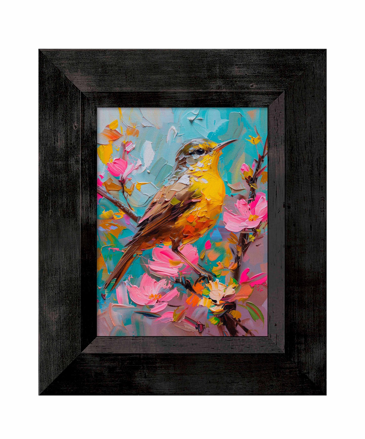 173140_CNF Spring Symphony - Warbler Among Blossoms 9X12 SN ED_SIZE 95 Canvas FRMD EBONY WALNUT.jpg