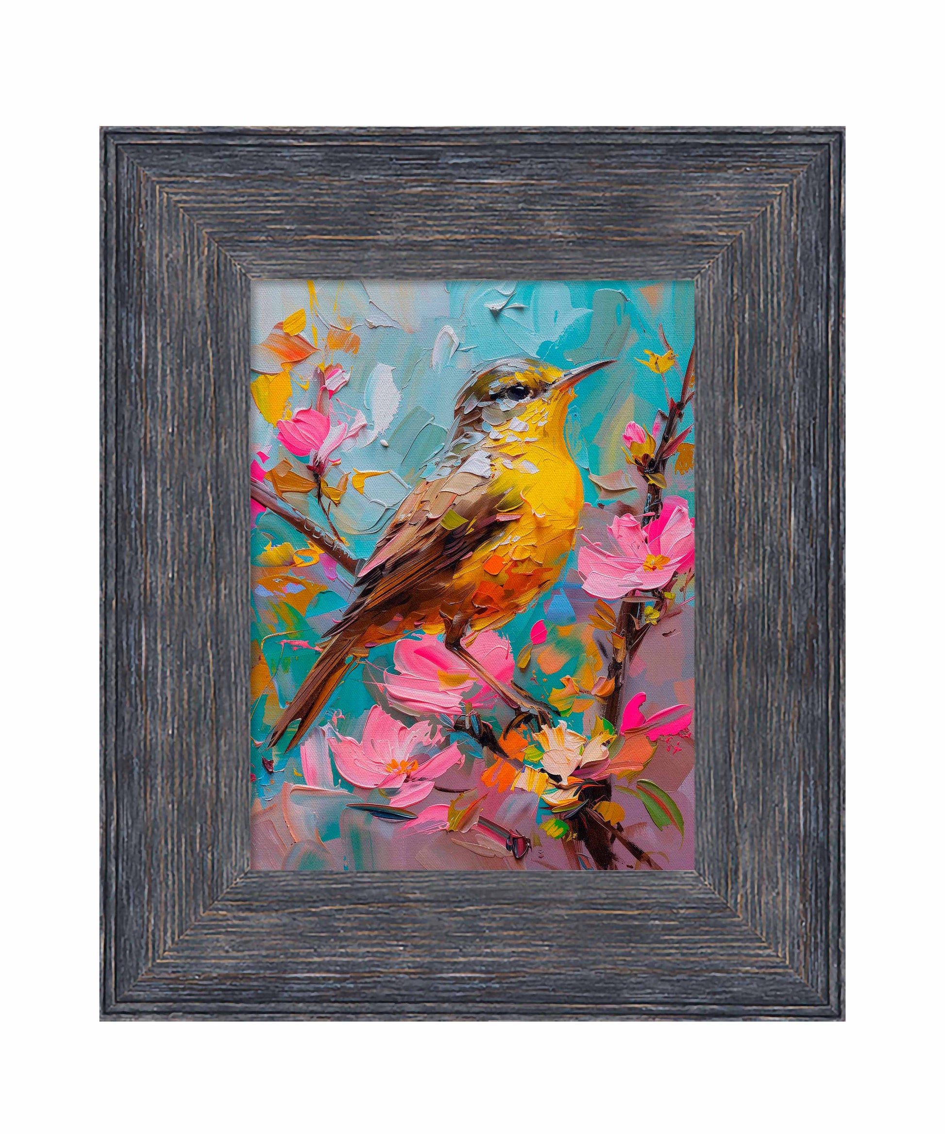 173142_CNF Spring Symphony - Warbler Among Blossoms 9X12 SN ED_SIZE 95 Canvas FRMD  RUSTIC LANCASTER.jpg