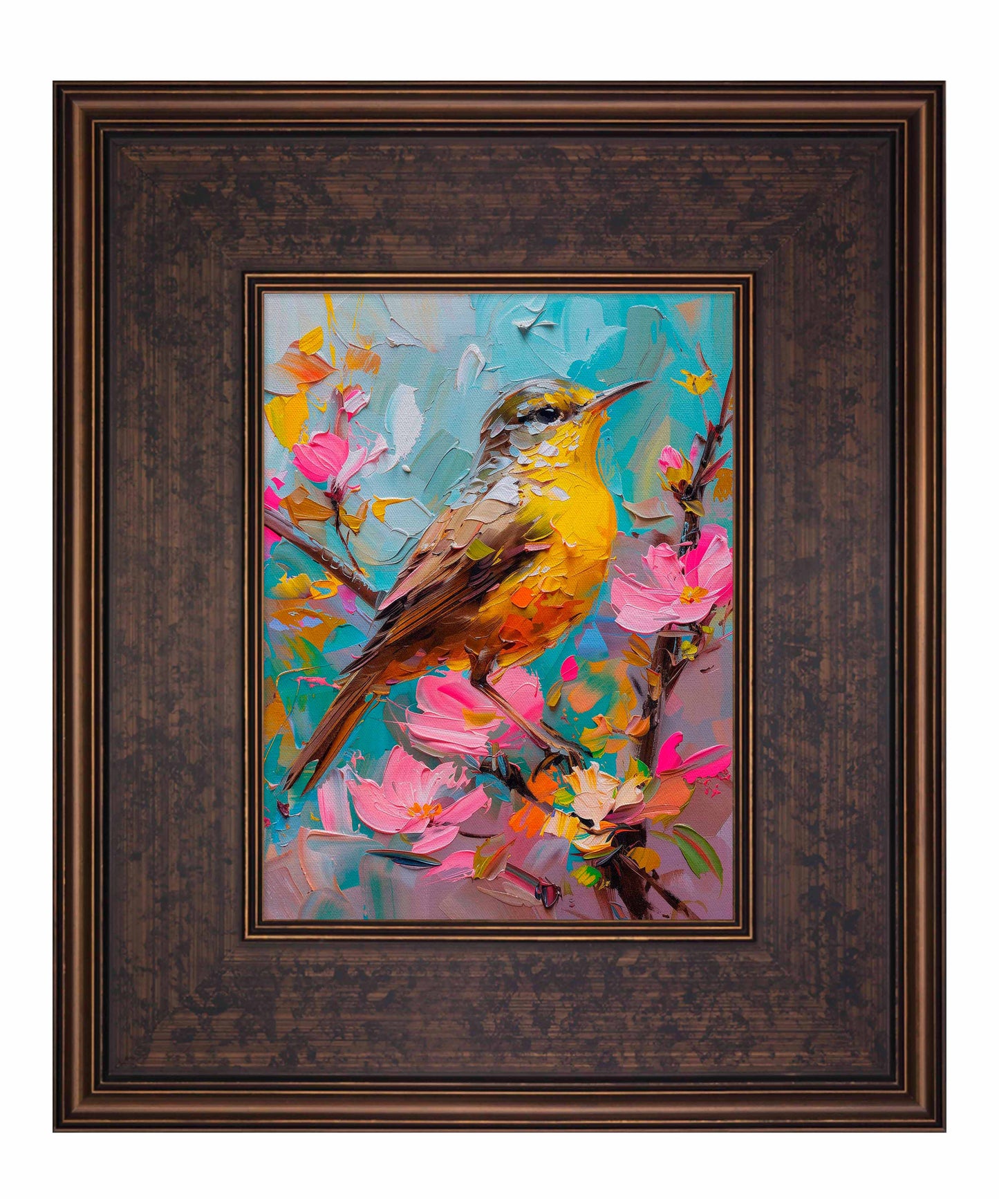 173144_CNF Spring Symphony - Warbler Among Blossoms 9X12 SN ED_SIZE 95 Canvas FRMD GALLERY BRONZE 4 1_8_ OMEGA-80993.jpg