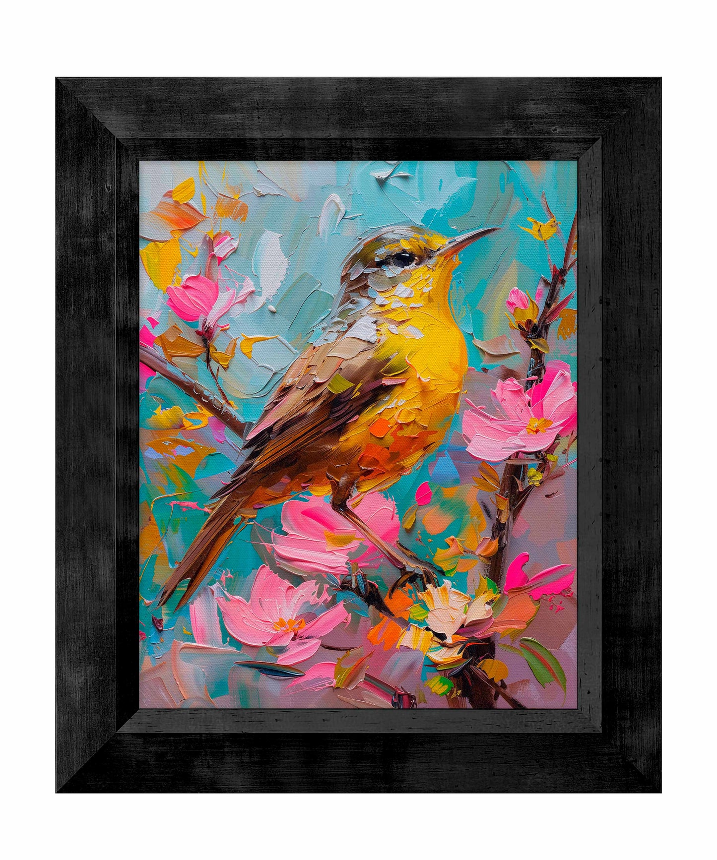 173145_CNF Spring Symphony - Warbler Among Blossoms 16X20 SN ED_SIZE 95 Canvas FRMD EBONY WALNUT.jpg