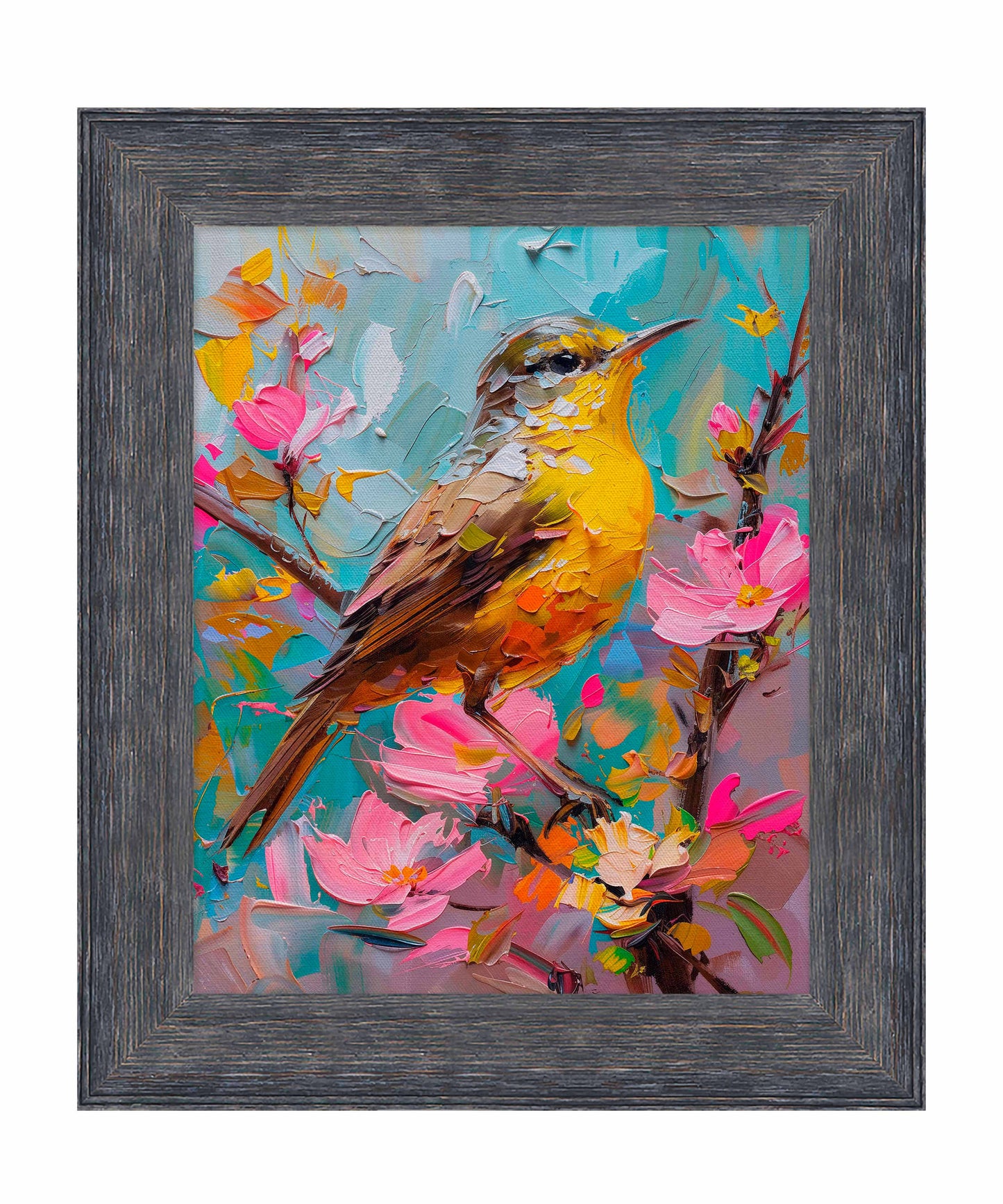 173147_CNF Spring Symphony - Warbler Among Blossoms 16X20 SN ED_SIZE 95 Canvas FRMD RUSTIC LANCASTER.jpg