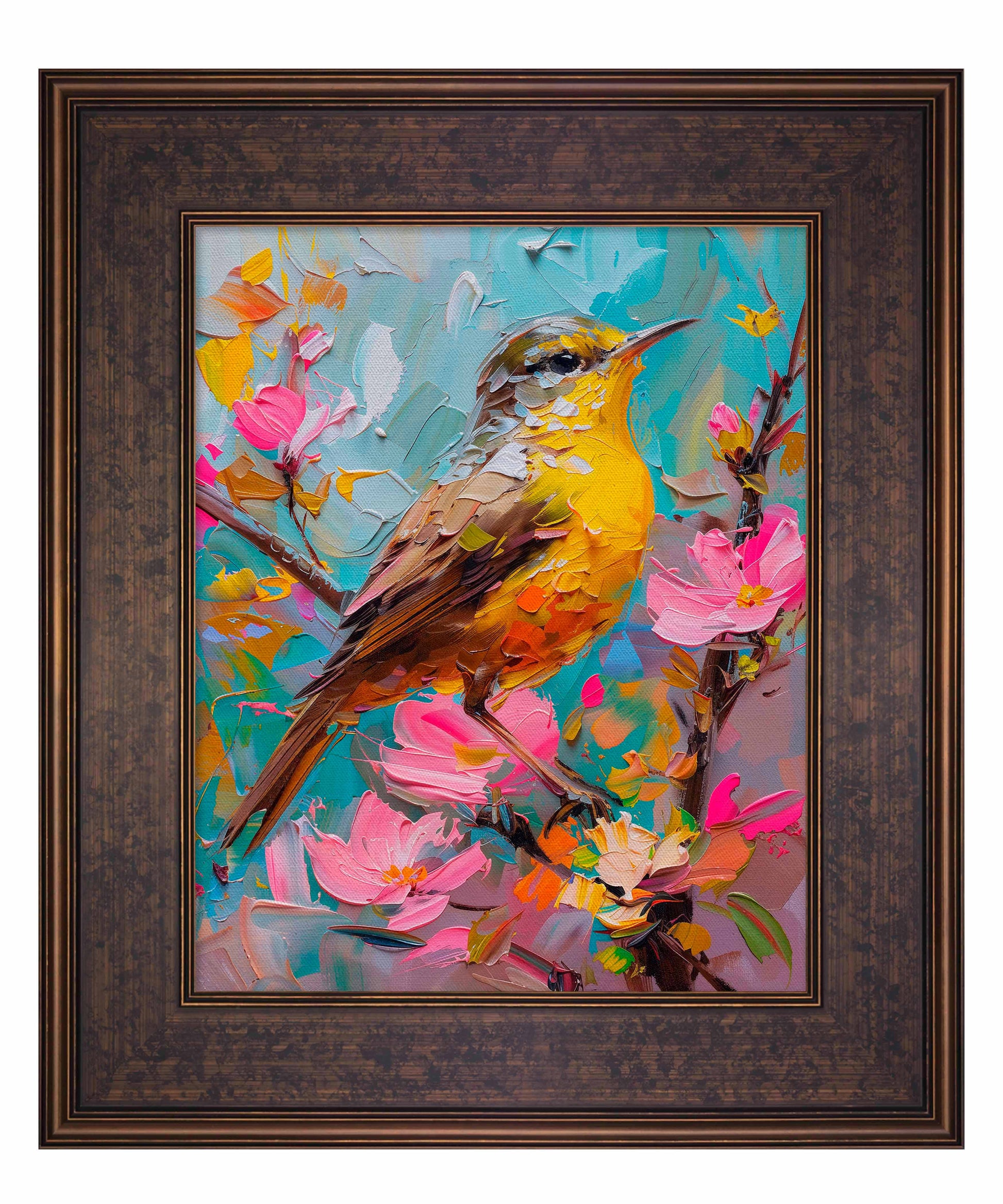 173149_CNF Spring Symphony - Warbler Among Blossoms 16X20 SN ED_SIZE 95 Canvas  FRMD GALLERY BRONZE 4 1_8_ OMEGA-80993.jpg