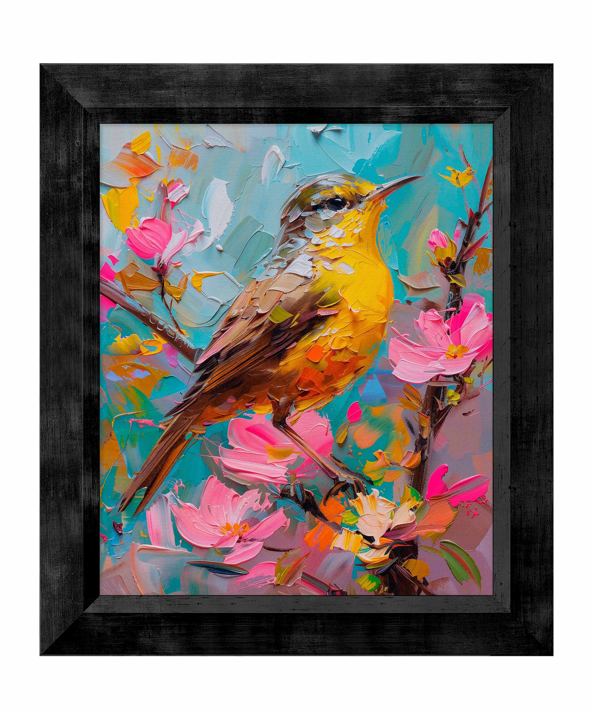 173150_CNF Spring Symphony - Warbler Among Blossoms 20X24 SN ED_SIZE 95 Canvas  FRMD EBONY WALNUT.jpg