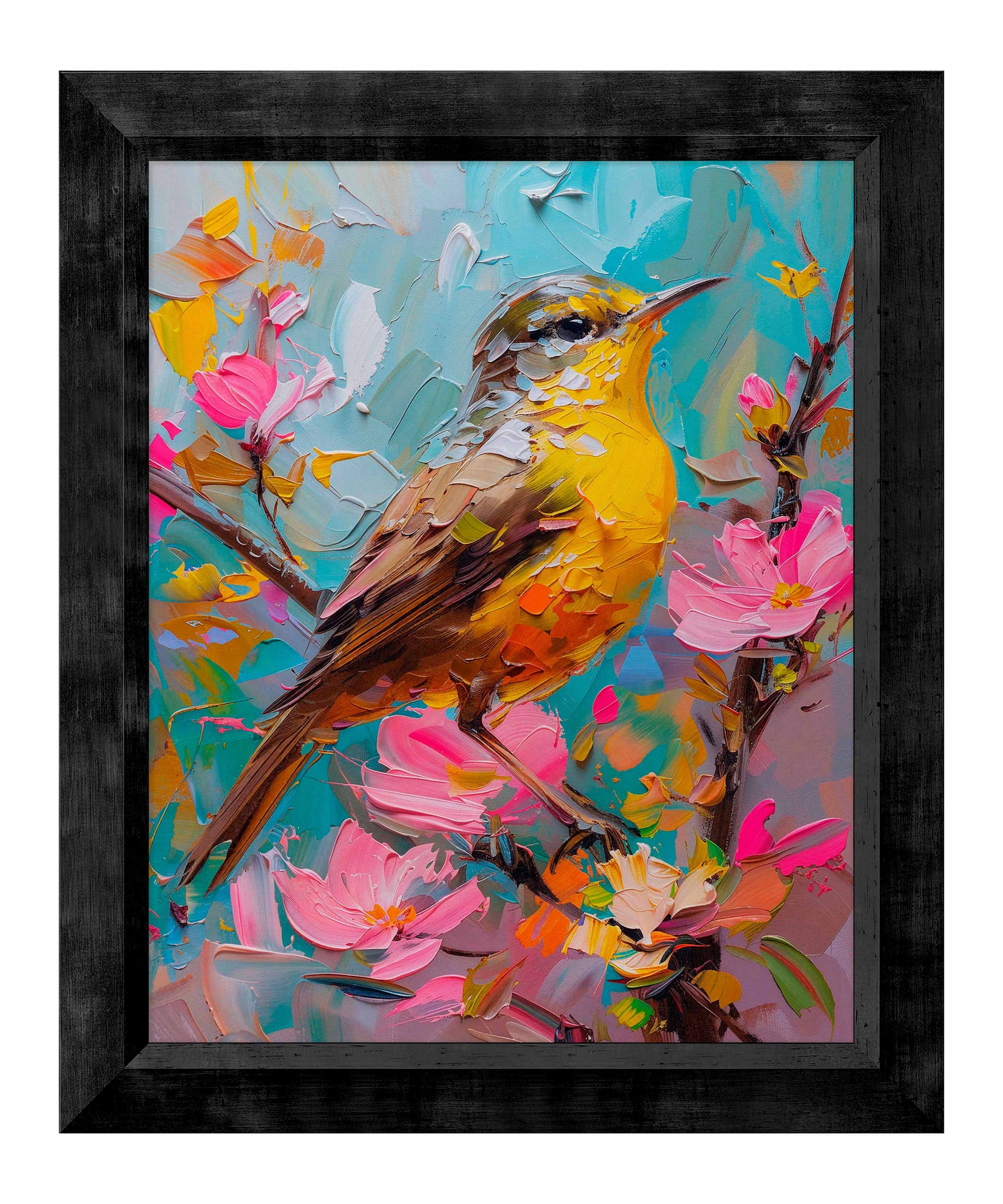 173155_CNF Spring Symphony - Warbler Among Blossoms 24X30 SN ED_SIZE 95 Canvas  FRMD EBONY WALNUT.jpg