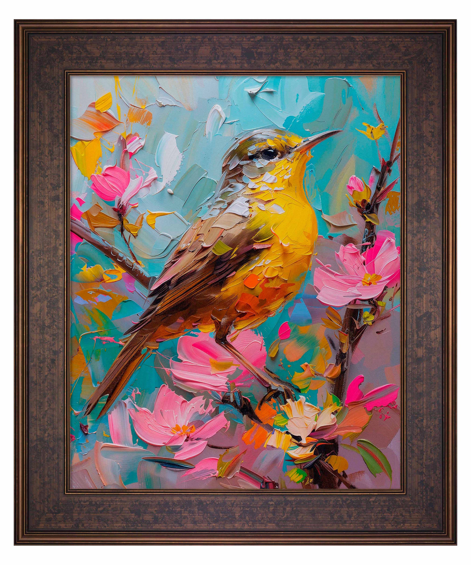 173159_CNF Spring Symphony - Warbler Among Blossoms 24X30 SN ED_SIZE 95 Canvas FRMD GALLERY BRONZE 4 1_8_ OMEGA-80993.jpg