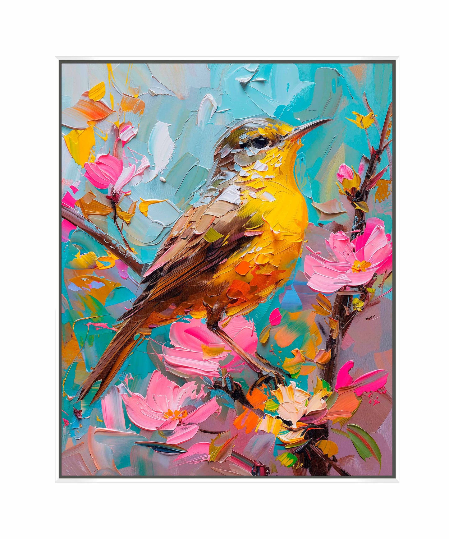 173478_FCW Spring Symphony - Warbler Among Blossoms   24X30 WhiteFramed Gallery Wrap Canvas.jpg