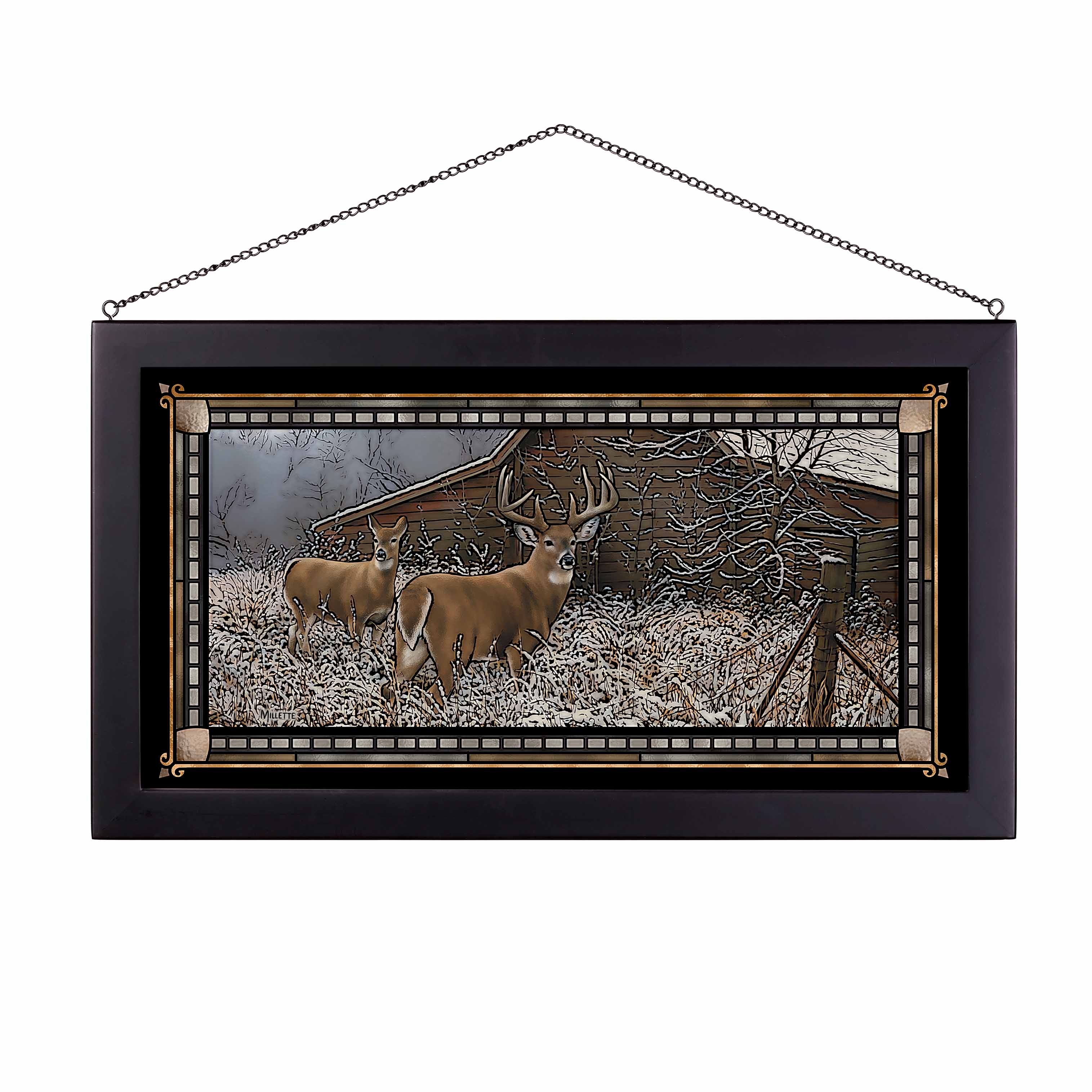 In His Prime - Whitetail Deer - 13 x 23 Stained Glass Art – Wild Wings In His Prime - Whitetail Deer - 13 x 23 Stained Glass Art – Wild Wings