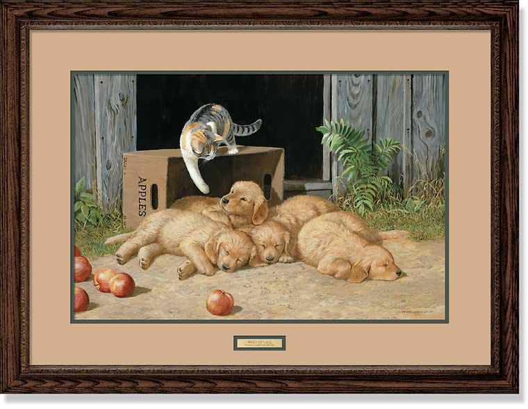 framed-cat-waking-puppies-art-print-the-wake-up-call-by-persis-clayton-weirs-f925851060d.jpg