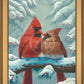 Cardinals in Winter - Limited Edition Canvas