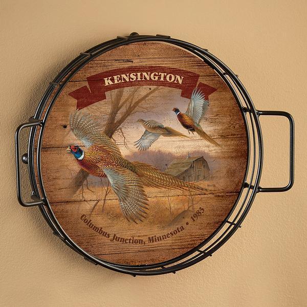 Prairie Wings—Pheasants Personalized Serving Tray - Wild Wings