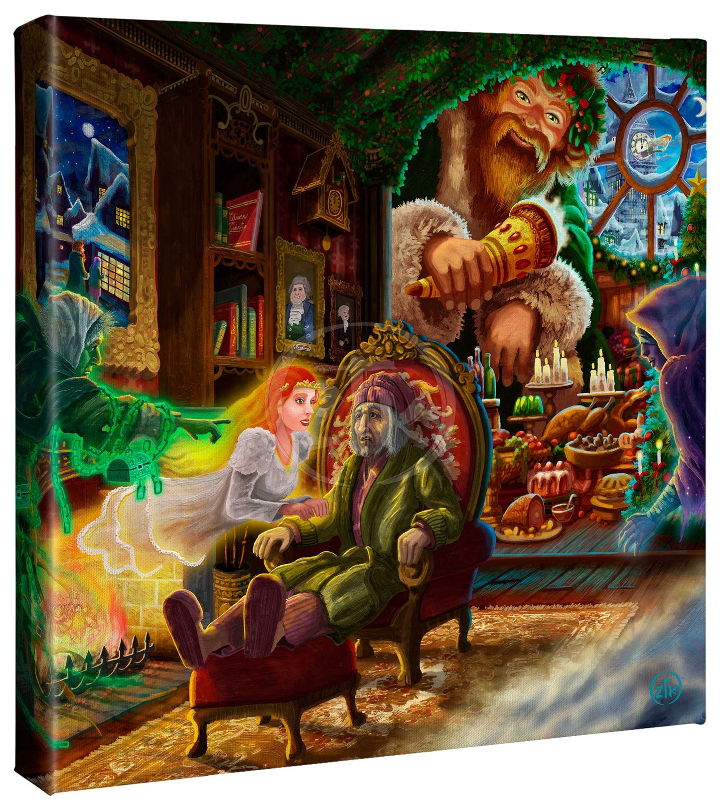 A Christmas Carol - 14" x 14" Gallery Wrapped Canvas