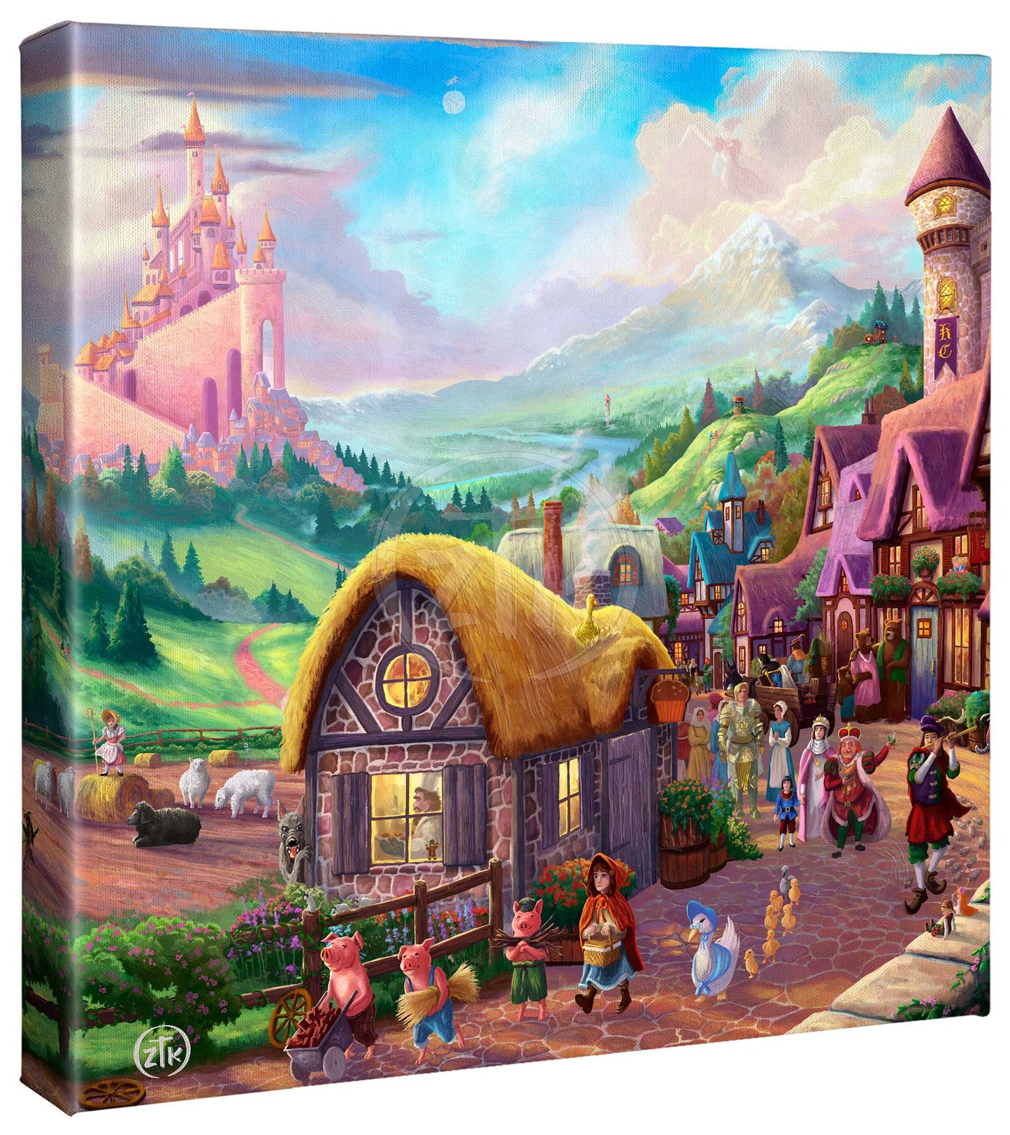 Storybook Land - 14" x 14" Gallery Wrapped Canvas